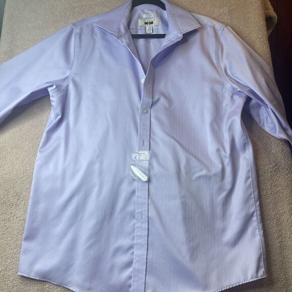 Joseph Abboud Non-Iron Button Men's Dress Shirt Purple ~  16 1/2   32/33 NWT #20 - Picture 1 of 4